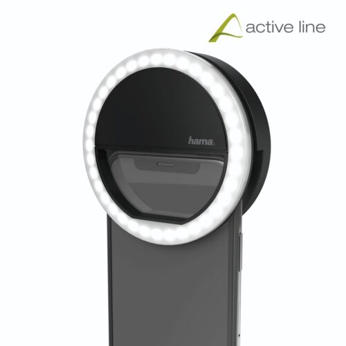 HAMA Selfie Ring Light for Smartphones, 36 LEDs, black
